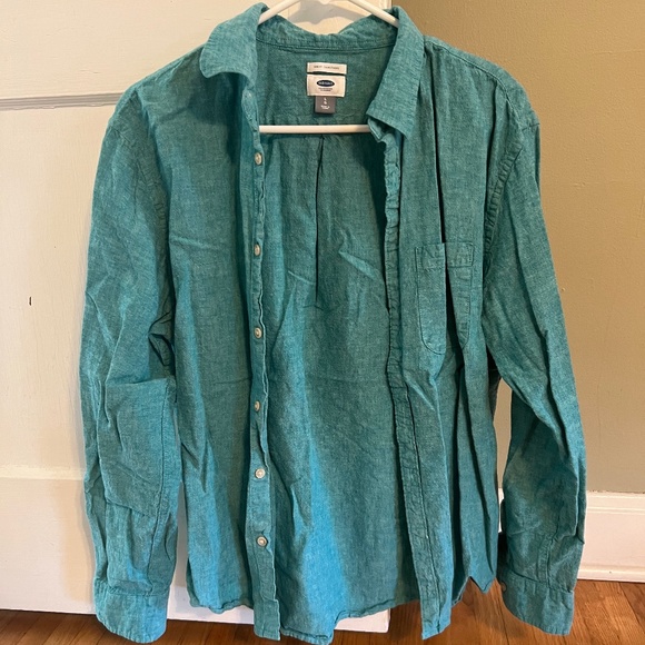 Old Navy Other - Teal Linen Old Navy Button Down